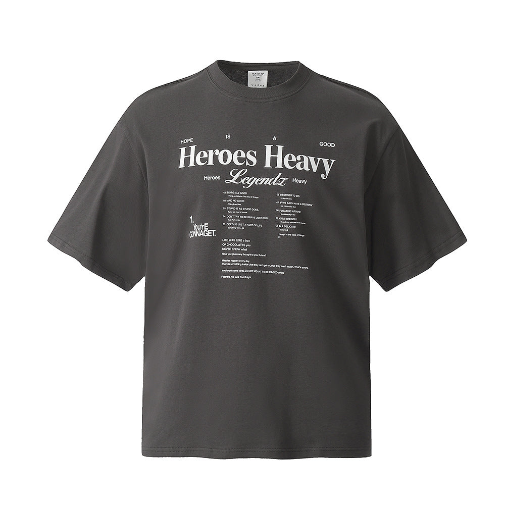 Summer Men’s Short Sleeve T-Shirt – Fashion Letter Print Casual Tee