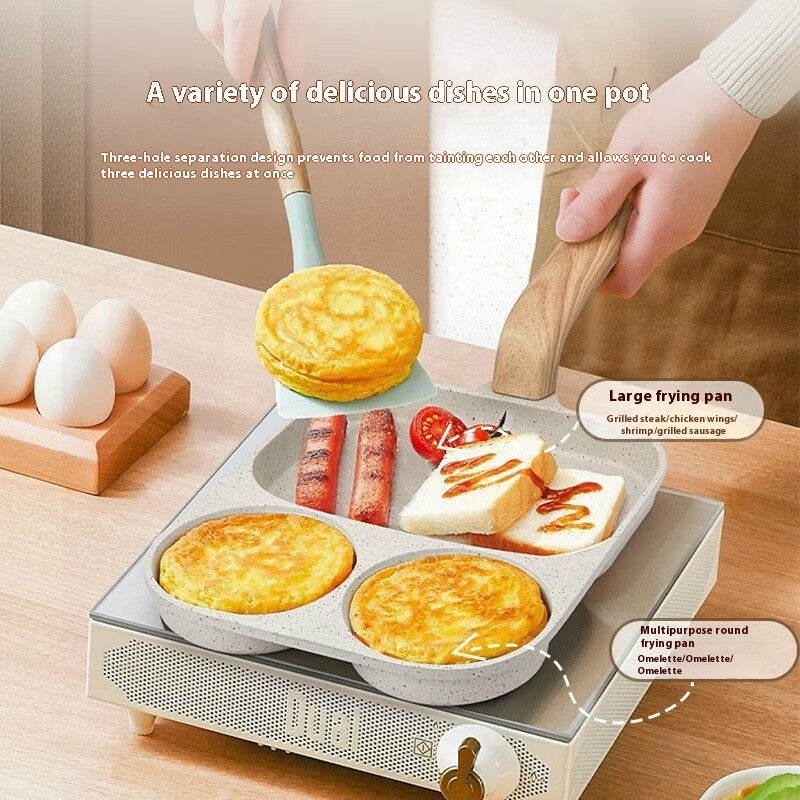Plus-Sized Non-Stick Egg Frying Pan – Medical Stone Coating for Easy Cooking