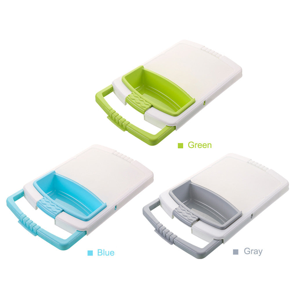 Kitchen Cutting Board with Colander – Wash, Rinse & Chop in One Tool