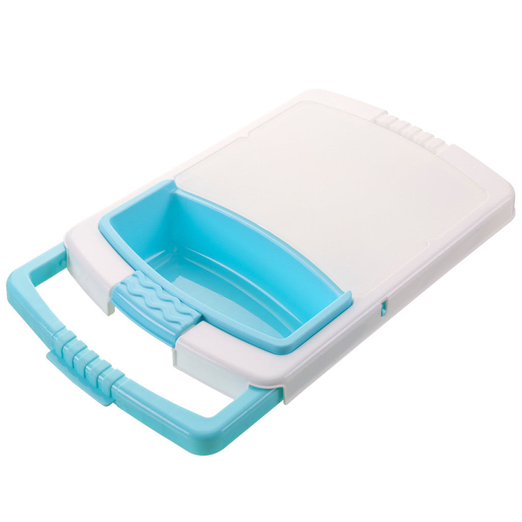 Kitchen Cutting Board with Colander – Wash, Rinse & Chop in One Tool