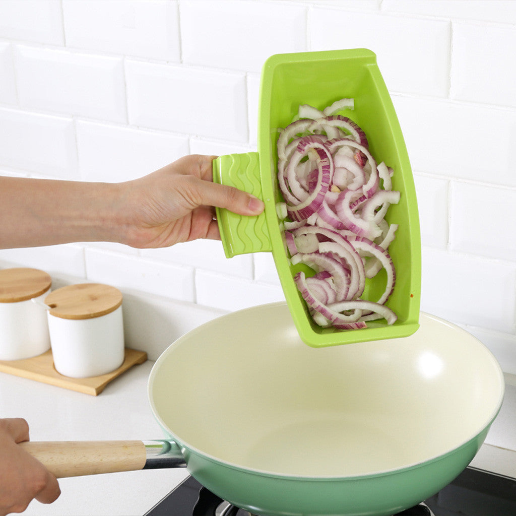 Kitchen Cutting Board with Colander – Wash, Rinse & Chop in One Tool