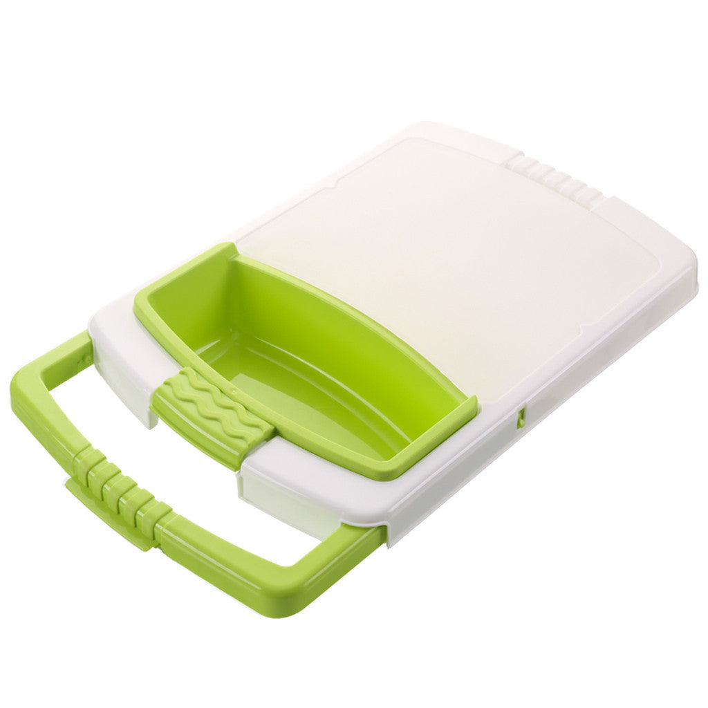 Kitchen Cutting Board with Colander – Wash, Rinse & Chop in One Tool