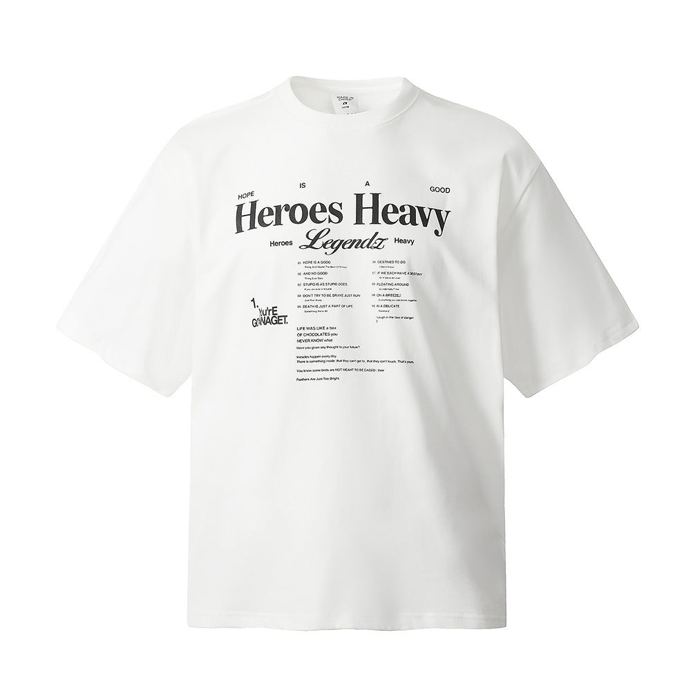 Summer Men’s Short Sleeve T-Shirt – Fashion Letter Print Casual Tee