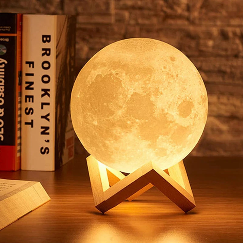 Lámpara Lunar Flotante 3D – Luz Nocturna Magnética Decorativa para Habitación 🌙✨