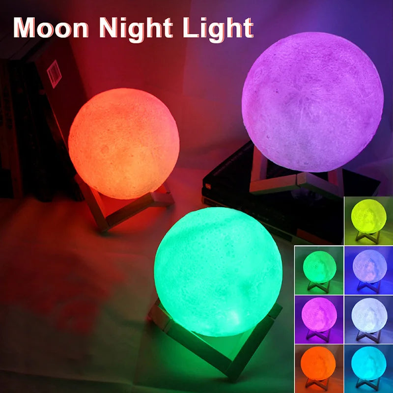 Lámpara Lunar Flotante 3D – Luz Nocturna Magnética Decorativa para Habitación 🌙✨
