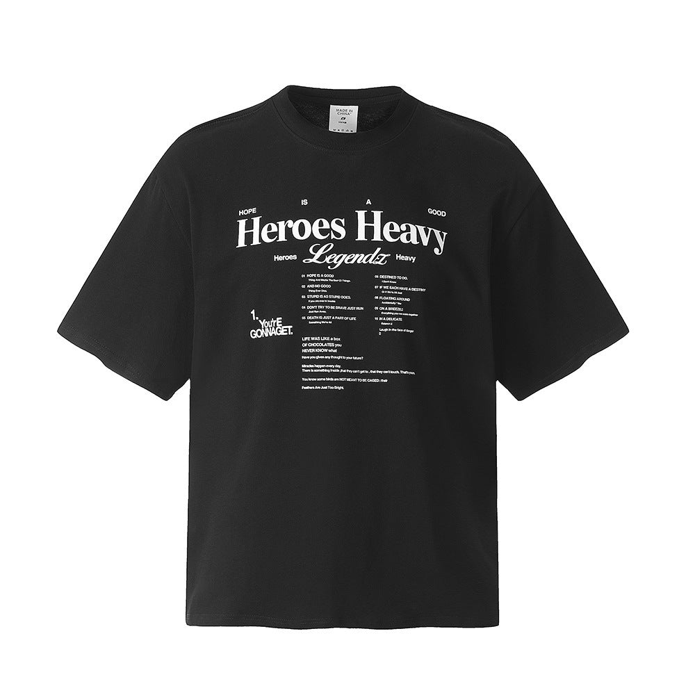 Summer Men’s Short Sleeve T-Shirt – Fashion Letter Print Casual Tee