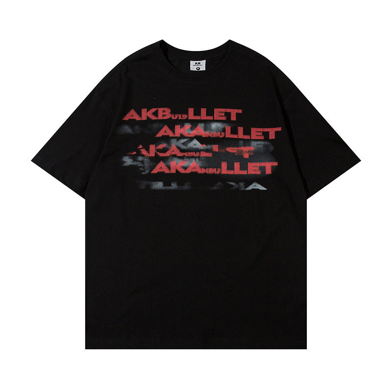 Trendy Letter Printed T-Shirt for Men – Summer Casual Streetwear Top
