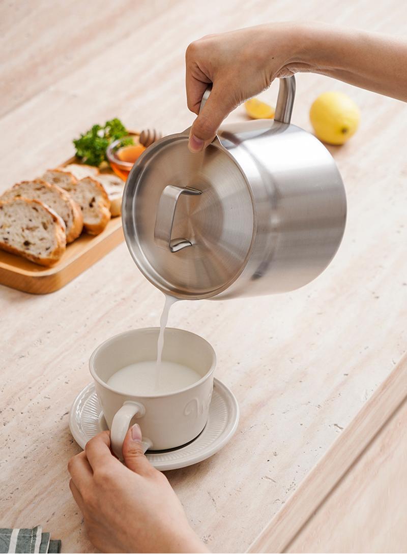 Stainless Steel Oil Storage Pot – Grease Strainer & Drip-Free Spout for Kitchen Use