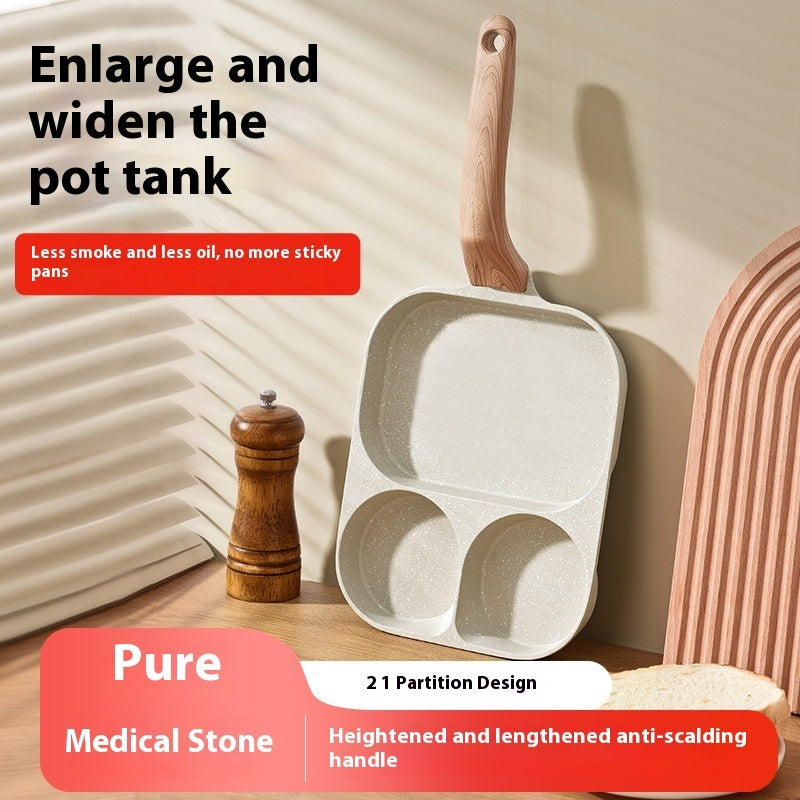 Plus-Sized Non-Stick Egg Frying Pan – Medical Stone Coating for Easy Cooking
