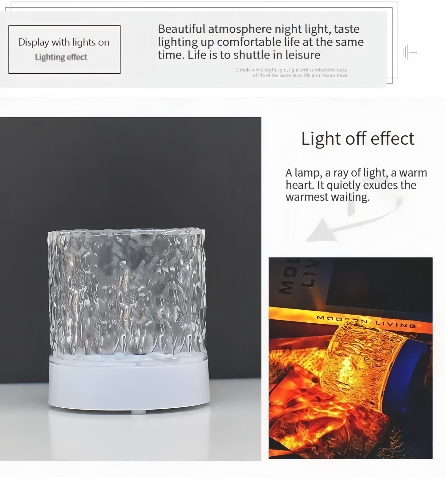 Water Ripple Projector Lamp ๐ 16-Color LED Night Light | Ocean Wave & Flame Effect Mood Lighting for Bedroom & Home Decor