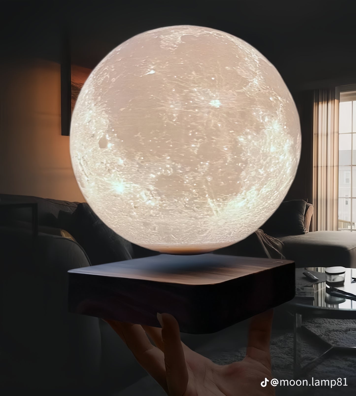 Lámpara Lunar Flotante 3D – Luz Nocturna Magnética Decorativa para Habitación 🌙✨