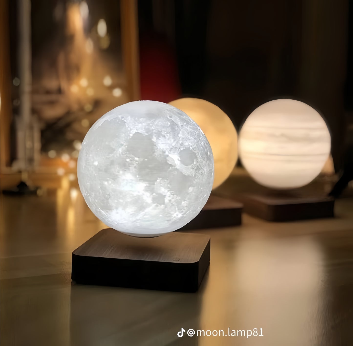 Lámpara Lunar Flotante 3D – Luz Nocturna Magnética Decorativa para Habitación 🌙✨