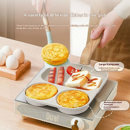 Plus-Sized Non-Stick Egg Frying Pan – Medical Stone Coating for Easy Cooking