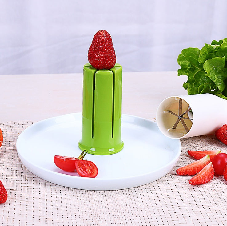 Creative Multi-Function Vegetable & Fruit Cutter – Cucumber, Carrot, Strawberry Slicer & Divider Kitchen Gadget