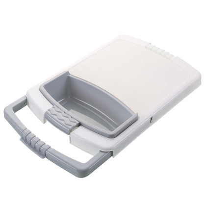 Kitchen Cutting Board with Colander – Wash, Rinse & Chop in One Tool