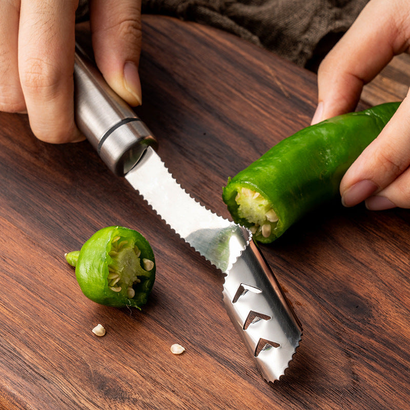 Green Pepper Core Remover & Seed Picker – Household Kitchen Tool