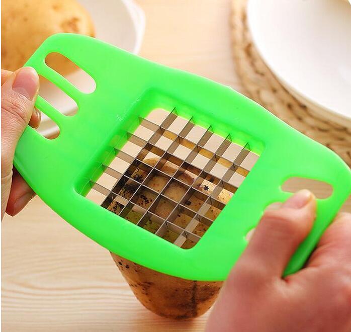 2-Blade Stainless Steel Potato Cutter & French Fries Slicer – Kitchen Vegetable Chopper Tool