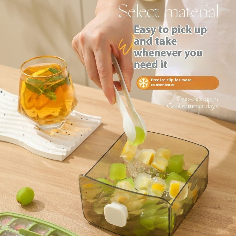 Two-in-One Ice Cube Tray Mold with Storage Box – Large Capacity, 3 Layers