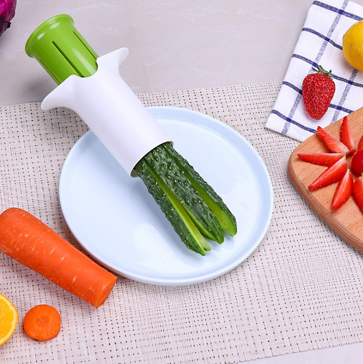 Creative Multi-Function Vegetable & Fruit Cutter – Cucumber, Carrot, Strawberry Slicer & Divider Kitchen Gadget