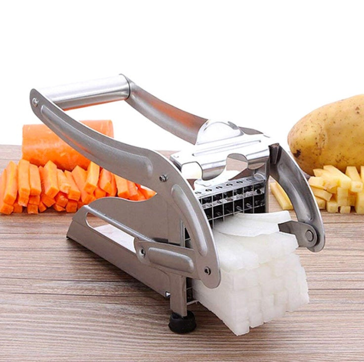 2-Blade Stainless Steel Potato Cutter & French Fries Slicer – Kitchen Vegetable Chopper Tool