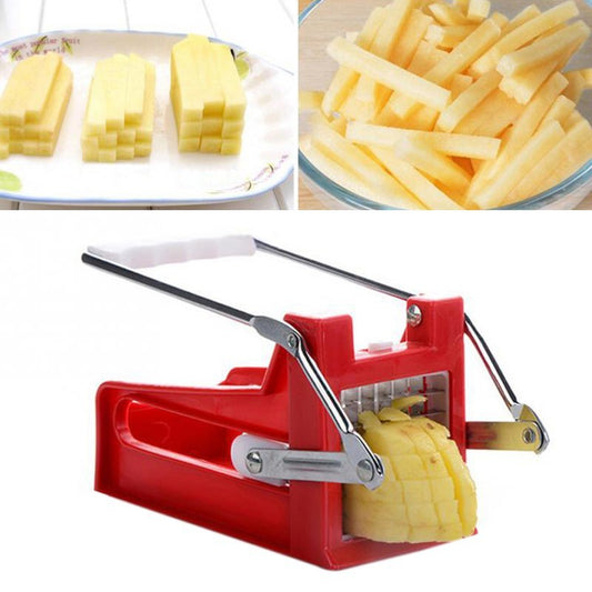 2-Blade Stainless Steel Potato Cutter & French Fries Slicer – Kitchen Vegetable Chopper Tool