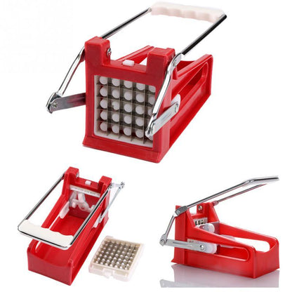 2-Blade Stainless Steel Potato Cutter & French Fries Slicer – Kitchen Vegetable Chopper Tool