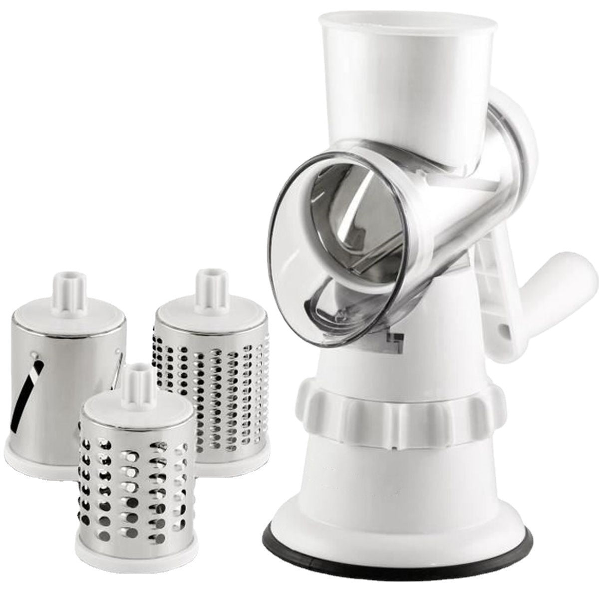 3-in-1 Manual Vegetable Slicer – Mandolin Shredder, Grater & Round Chopper for Kitchen