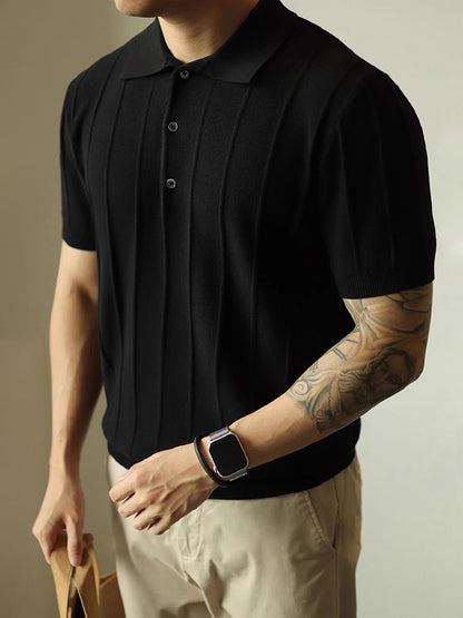 American Style Men’s T-Shirt – Solid Color Short Sleeve Basic Top