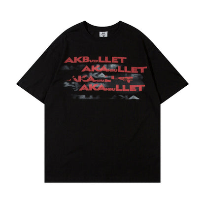 Trendy Letter Printed T-Shirt for Men – Summer Casual Streetwear Top