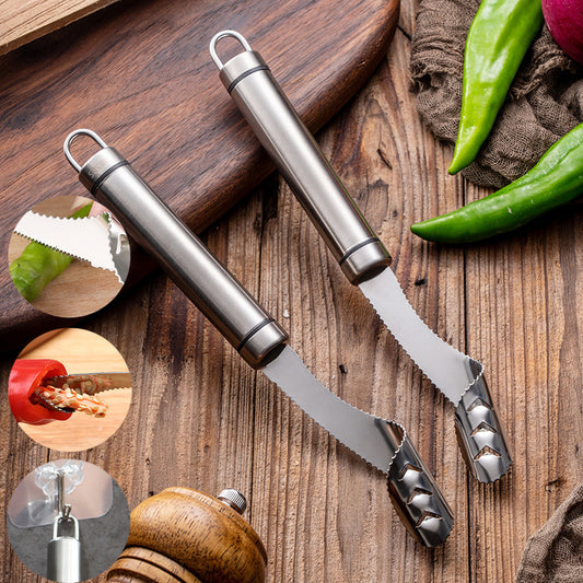 Green Pepper Core Remover & Seed Picker – Household Kitchen Tool
